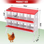 Chicken Nesting Box with Bracket Legs 6/8/10 Compartment Metal Chicken Laying Boxes for Chicken Coop Hens