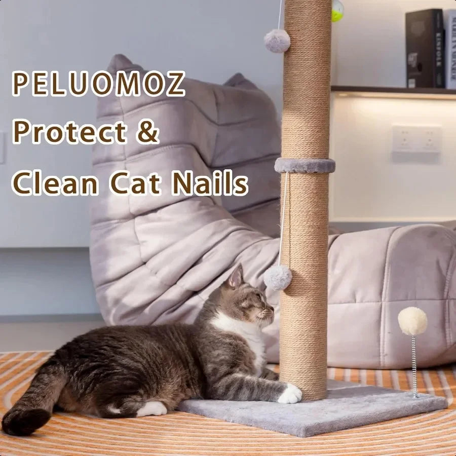 36 inch Tall Cat Scratch Post for Indoor Cats with Durable Natural Sisal Rope