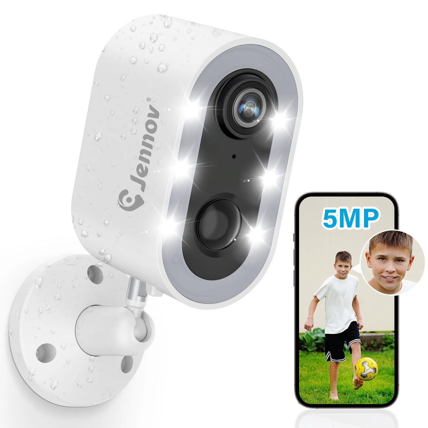 Security Outdoor Home Camera Wireless Battery Powered with Color Night Vision Two-Way Talk