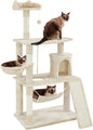 Extra Large Cat Tree Condo with Sisal-Covered Scratching Post & Plush Perch Hammock.
