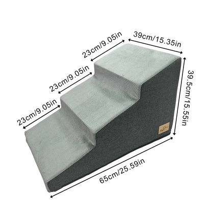 Pet 3/4 Step Ladder High-Density Foam Removable and Washable Training Pet Ramp Stairs