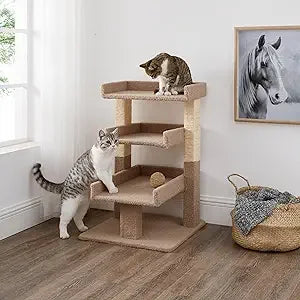 Nala 3 Tier Cat condo for Large Cats with Scratching Post