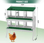 Chicken Nesting Box with Bracket Legs 6/8/10 Compartment Metal Chicken Laying Boxes for Chicken Coop Hens