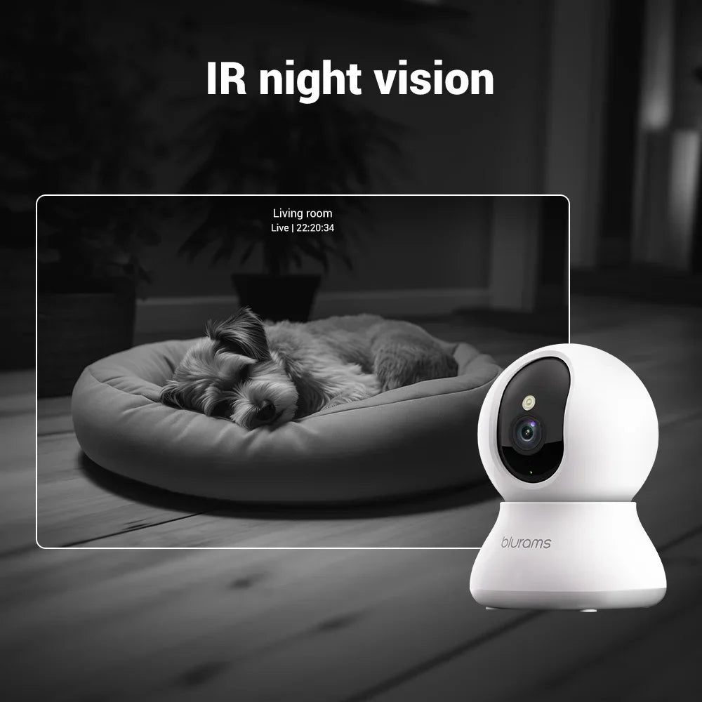 Home Security Camera for Pets with One-Touch Call Update, Two Way Talking, Motion Detection, Night Vision