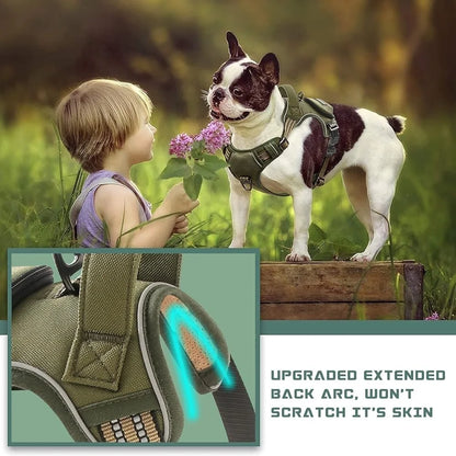 No Pull Dog Harness Adjustable No Choke Reflective Training Leash Comfortable Breathable Durable
