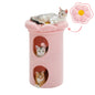 Double-Deck Cat House with Cozy Large Condo, Spacious Cat Bed with Luxury Flower Perch, Pompom Ball