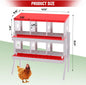 Chicken Nesting Box with Bracket Legs 6/8/10 Compartment Metal Chicken Laying Boxes for Chicken Coop Hens