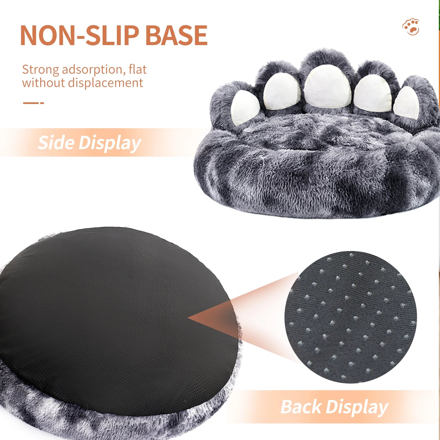 Cozy Comfy Pet Paw Shape Warm Bed