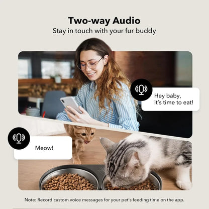 5G WiFi Pet Feeder with 2-Way Audio Sound Alerts, Automatic Feeder with Camera 1080P HD Video with Night Vision.