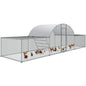 23ft Metal Chicken Coop, Run Enclosure Walk-in Galvanized Duck or Rabbit Cage House