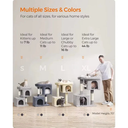 33.1-Inch Cat Tower for Large Cats up to 16 lbs,