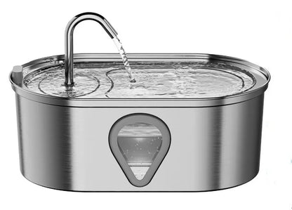 3.5L Large Capacity Pet  Automatic Stainless Steel Water Dispenser With LED Lighting