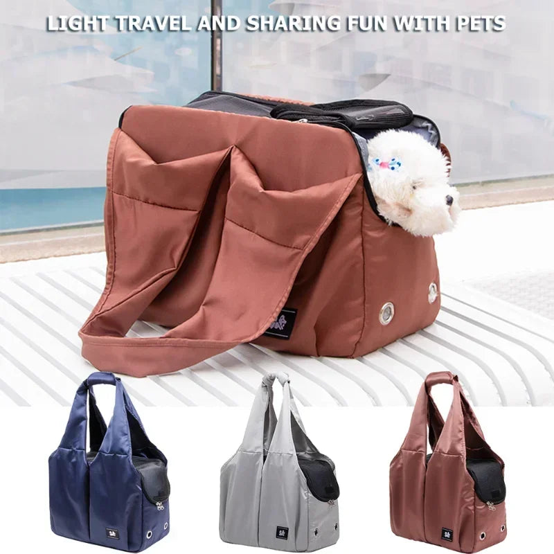 Folding Pet Bag For Cats or Dog Breathable Waterproof Shoulder Bag