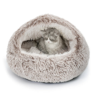 25'' Pet Bed Nest Soft Comfortable Semi-enclosed