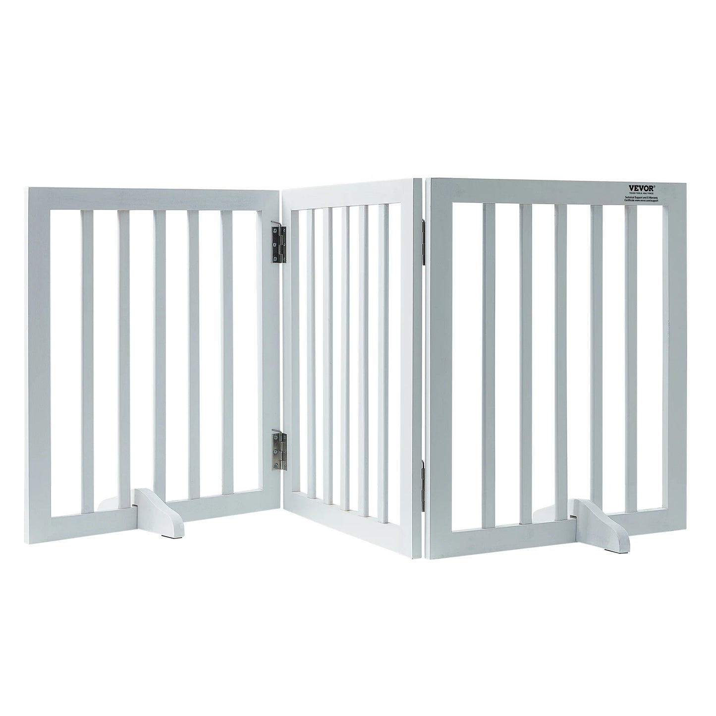 VEVOR Free Standing Pet Gate 3 Panel Foldable Gate for Narrow Passageways