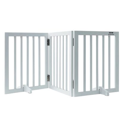 VEVOR Free Standing Pet Gate 3 Panel Foldable Gate for Narrow Passageways