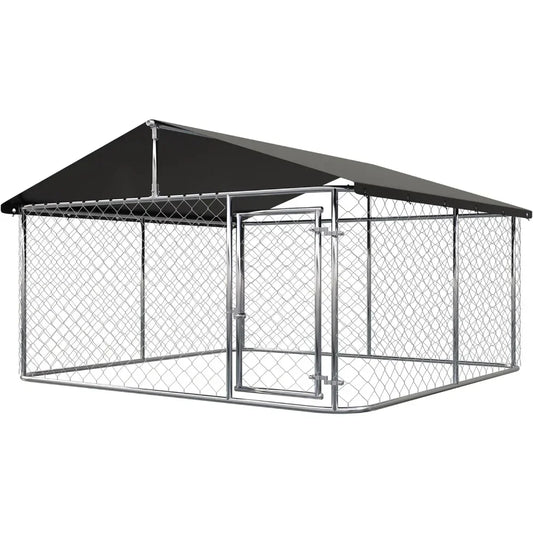Heavy Duty Outdoor Dog Enclosure Steel Fence with Secure Lock