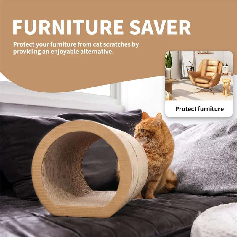 3-in-1Design: Our Cat Tunnel Bed Combines A Cat Tunnel, Cat Scratcher, And Cat Bed All In One.  The Convenient Design Of The Cat Tunnel Bed Makes It Easy To Store When Not In Use.  The Set Includes 3 Different Sizes Of Cat S