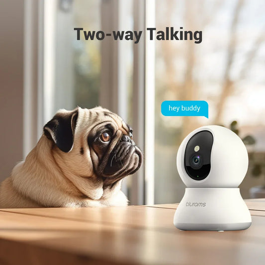 Home Security Camera for Pets with One-Touch Call Update, Two Way Talking, Motion Detection, Night Vision