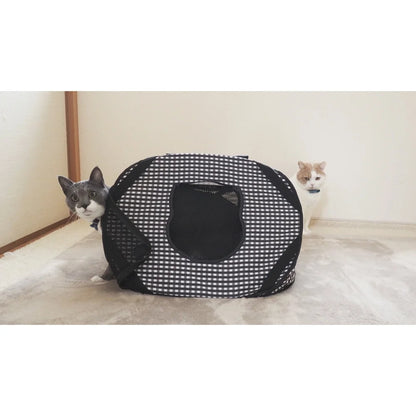 Ultralite Portable Cat Carrier Collapsible Lightweight Travel Crate Easy Clean Durable Fabric Ventilation Windows Storage