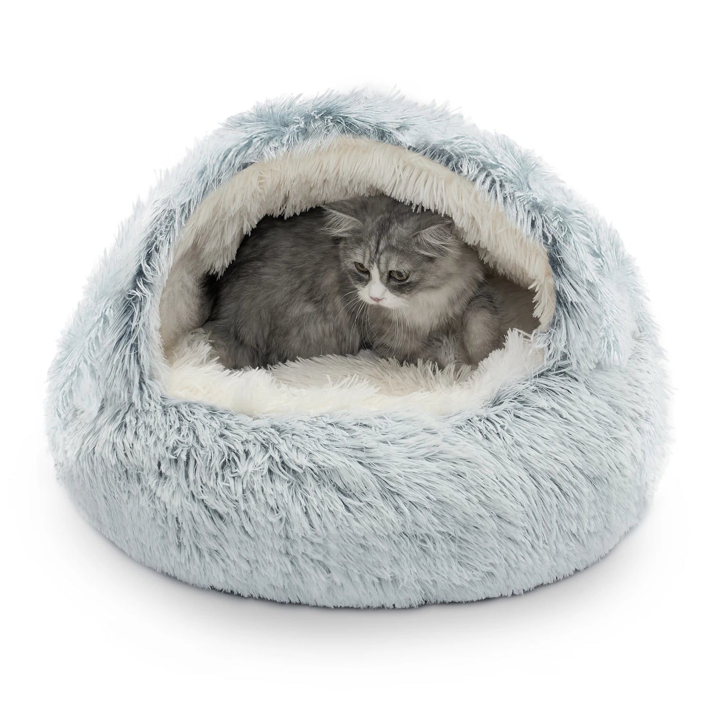 25'' Pet Bed Nest Soft Comfortable Semi-enclosed