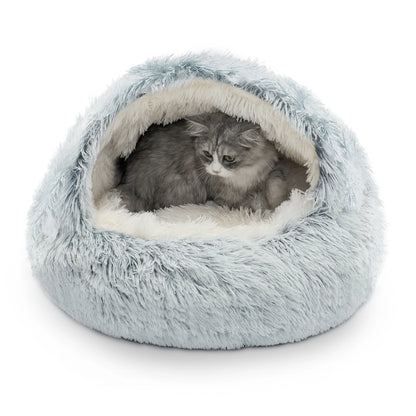 25'' Pet Bed Nest Soft Comfortable Semi-enclosed