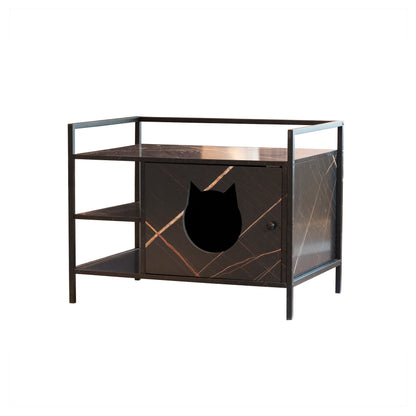 Hidden Litterbox Enclosure Cabinet, Keeps Everything Contained, No Mess.
