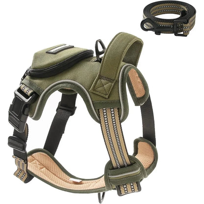 No Pull Dog Harness Adjustable No Choke Reflective Training Leash Comfortable Breathable Durable