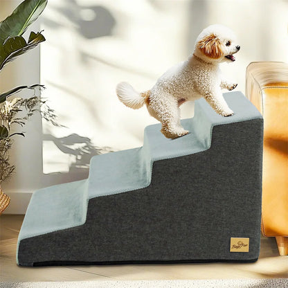 Pet 3/4 Step Ladder High-Density Foam Removable and Washable Training Pet Ramp Stairs
