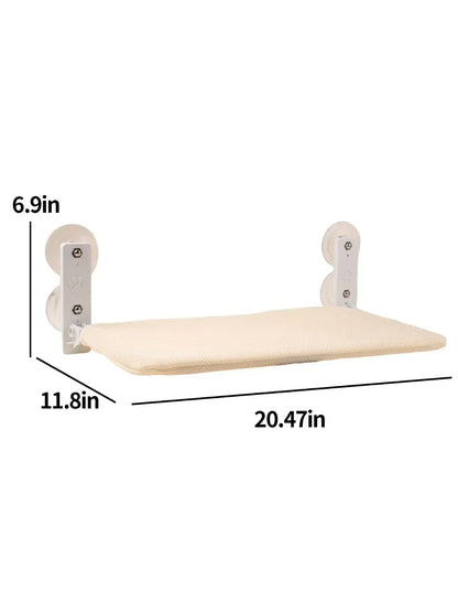 Cordless Cat Window Hammock with 4 Strong Suction Cups, Window Cat Beds for Indoor Cats