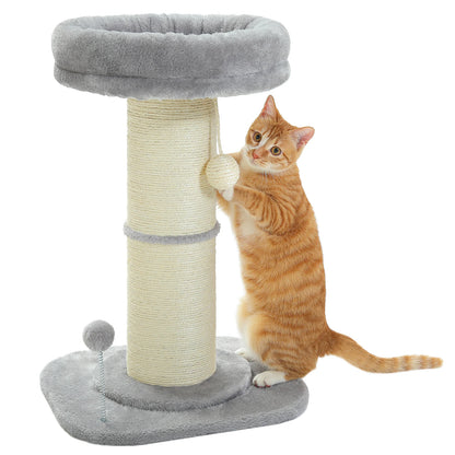 Flower Cat Scratching Post with Removable Flower Cat Bed, Spring Ball