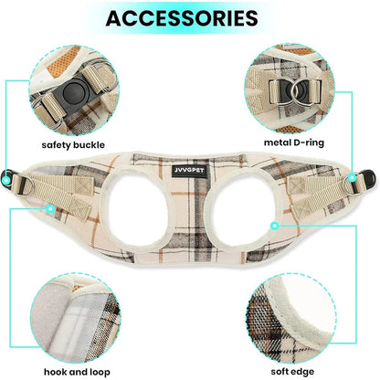 No Pull Dog Harness For Small Dogs Reflective & Adjustable With Bow Tie Collar and Leash
