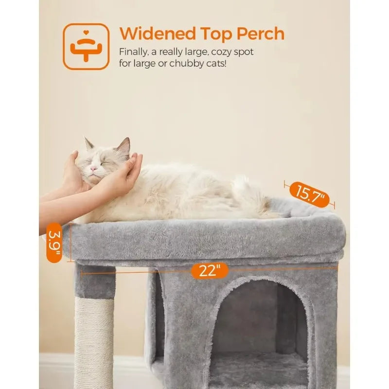 33.1-Inch Cat Tower for Large Cats up to 16 lbs,